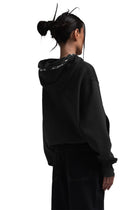 "CLFV" Chain Hoodie Distressed Heavyweight in Black