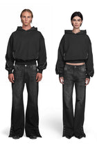 „INCISIO“ Zipper Hoodie Regular Fit in Schwarz