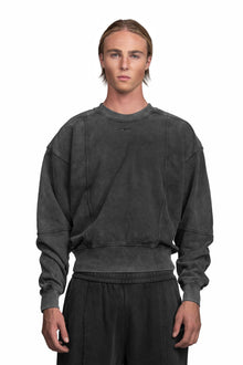 "OBSCURA" Grey Sweater regular Fit in Washed Black