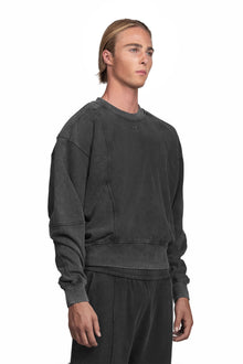 "OBSCURA" Grey Sweater regular Fit in Washed Black