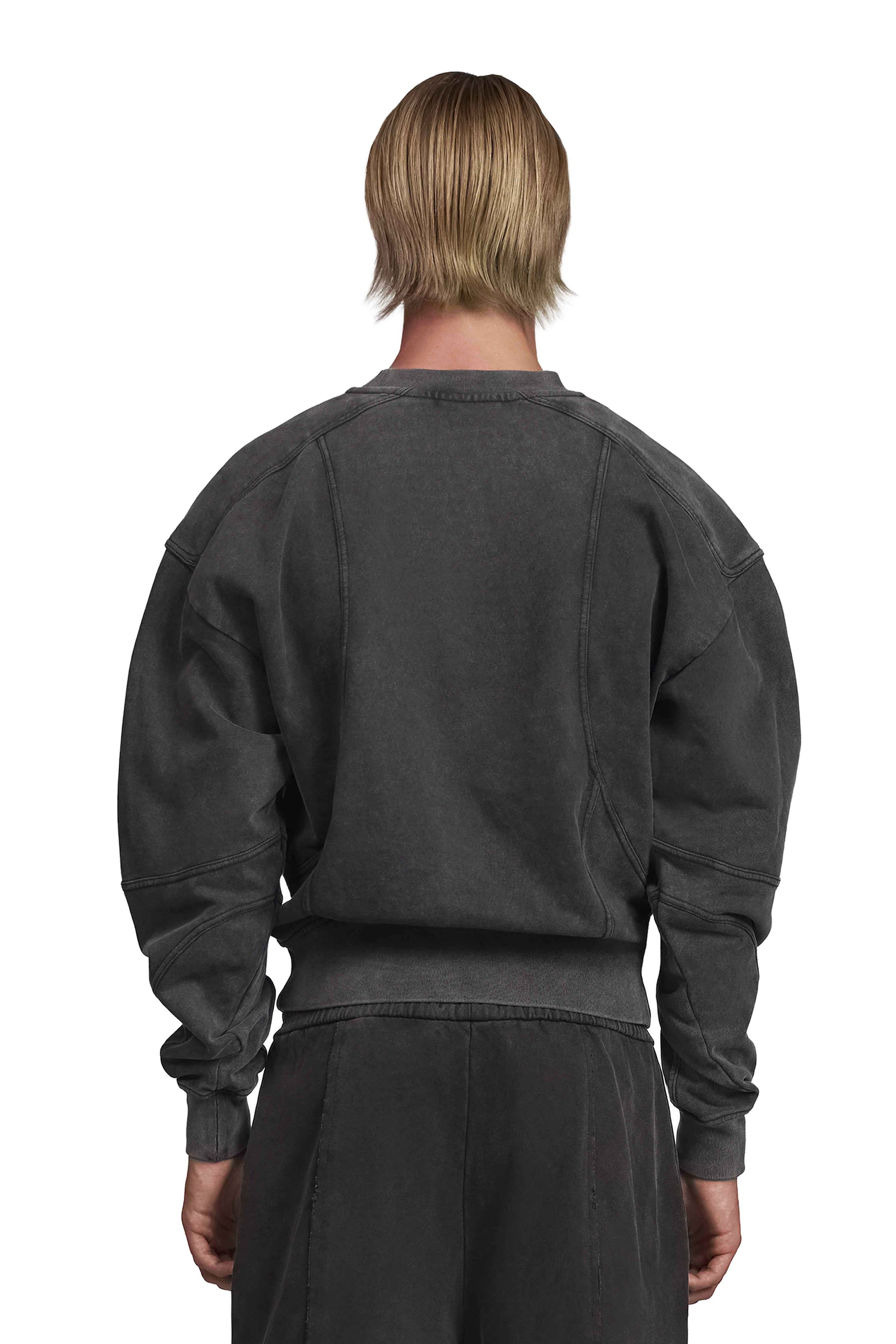 "OBSCURA" Grey Sweater regular Fit in Washed Black