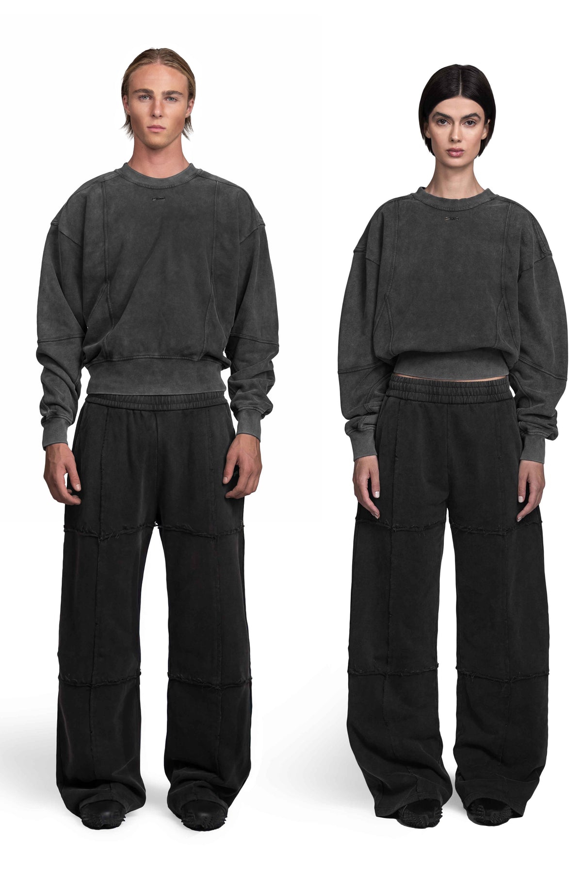 "OBSCURA" Grey Sweater regular Fit in Washed Black