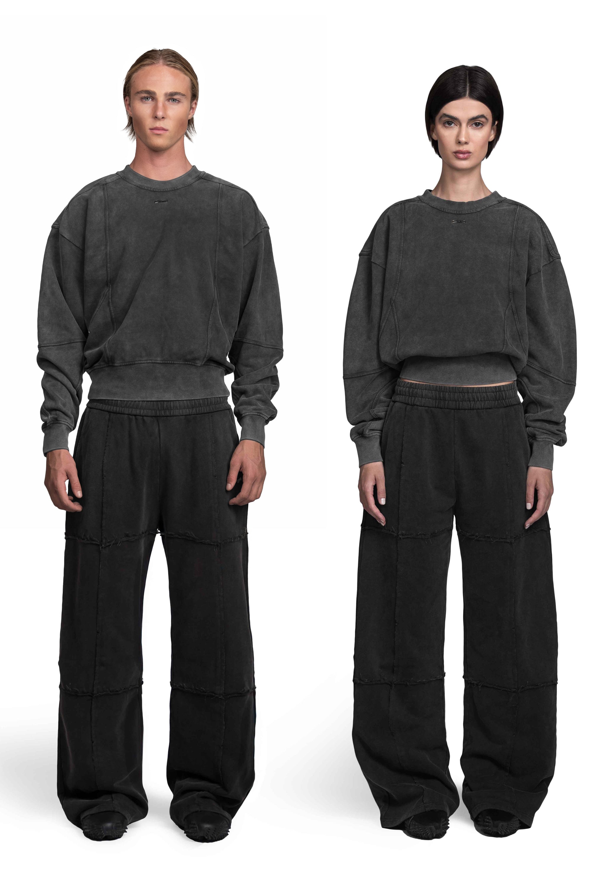 "OBSCURA" Grey Sweater regular Fit in Washed Black