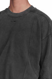 "OBSCURA" Grey Sweater regular Fit in Washed Black