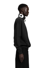 "BAD" Crewneck Sweater relaxed Unisex-Passform in Schwarz
