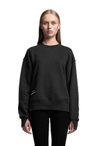 "CUTTED CUFFS" Sweater Distressed in Schwarz