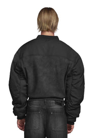 "CORTEX" Bomber Sweater Oversized Fit in Schwarz