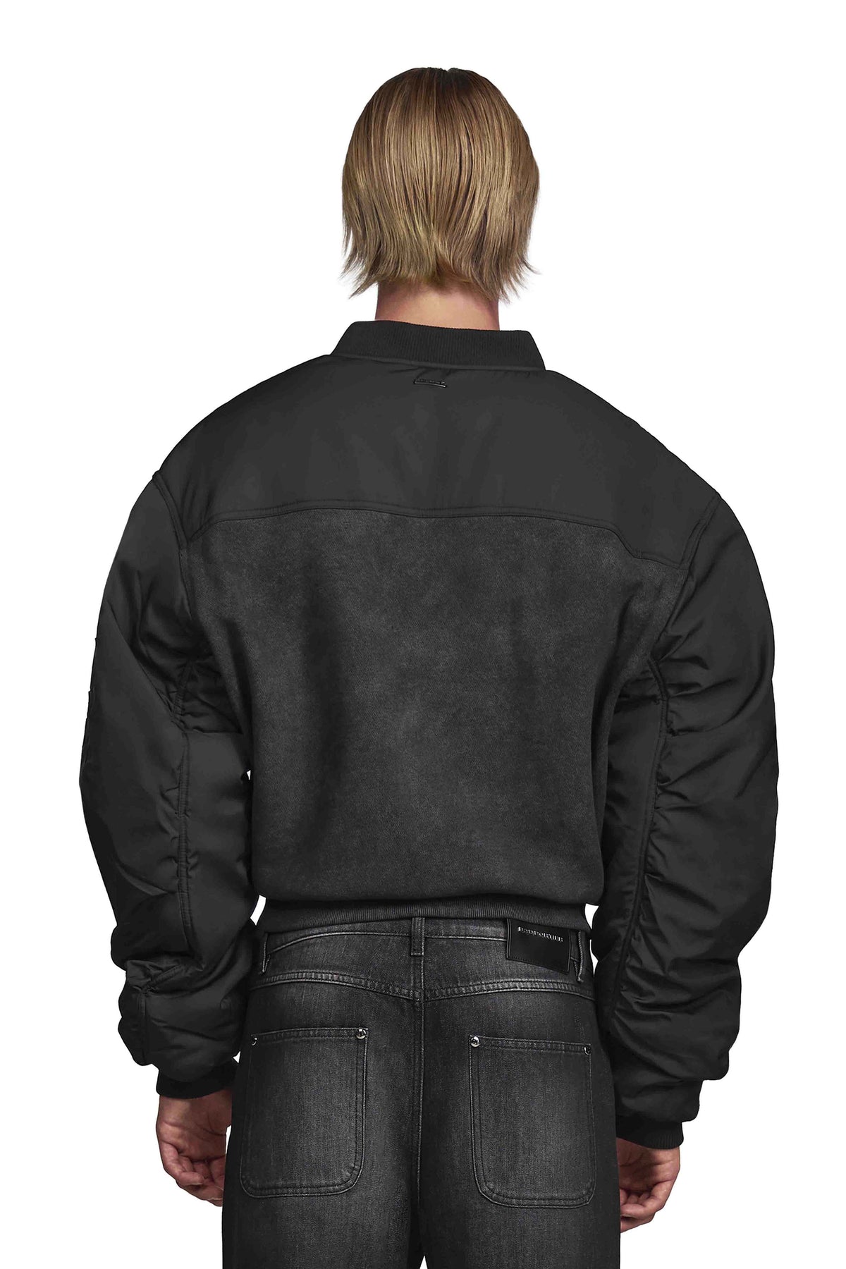 "CORTEX" Bomber Sweater Oversized Fit in Schwarz