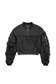 "CORTEX" Bomber Sweater Oversized Fit in Schwarz