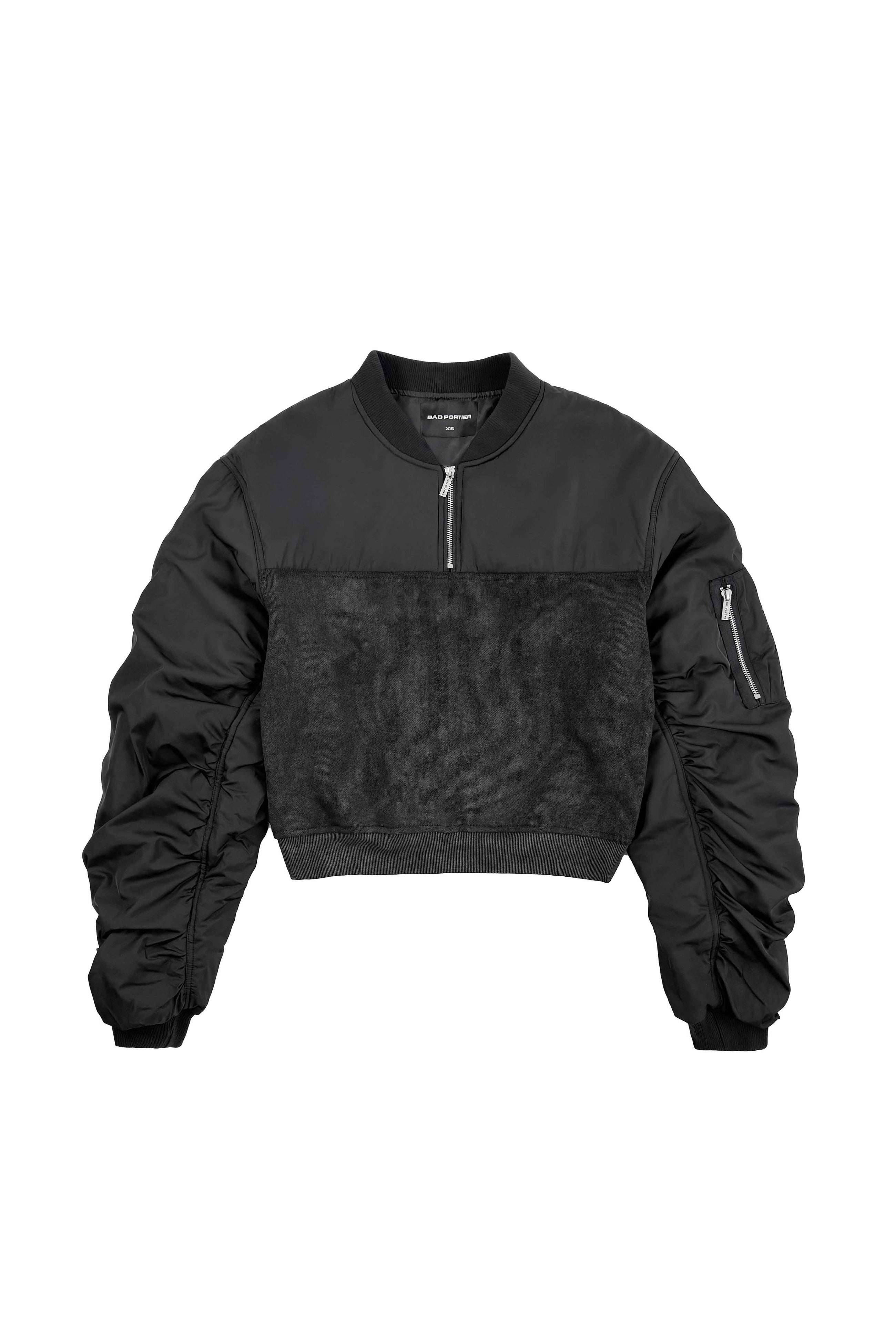 "CORTEX" Bomber Sweater Oversized Fit in Schwarz