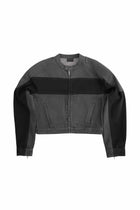 "ARMATURA" Denim Jacke cropped Fit in Schwarz/Grau