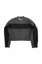 "ARMATURA" Denim Jacke cropped Fit in Schwarz/Grau