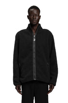 "TWILL BRUSHED" Zipper Overshirt Regular Fit in Black