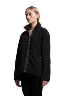 "TWILL BRUSHED" Zipper Overshirt Regular Fit in Black
