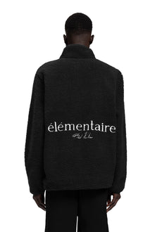 "TWILL BRUSHED" Zipper Overshirt Regular Fit in Black