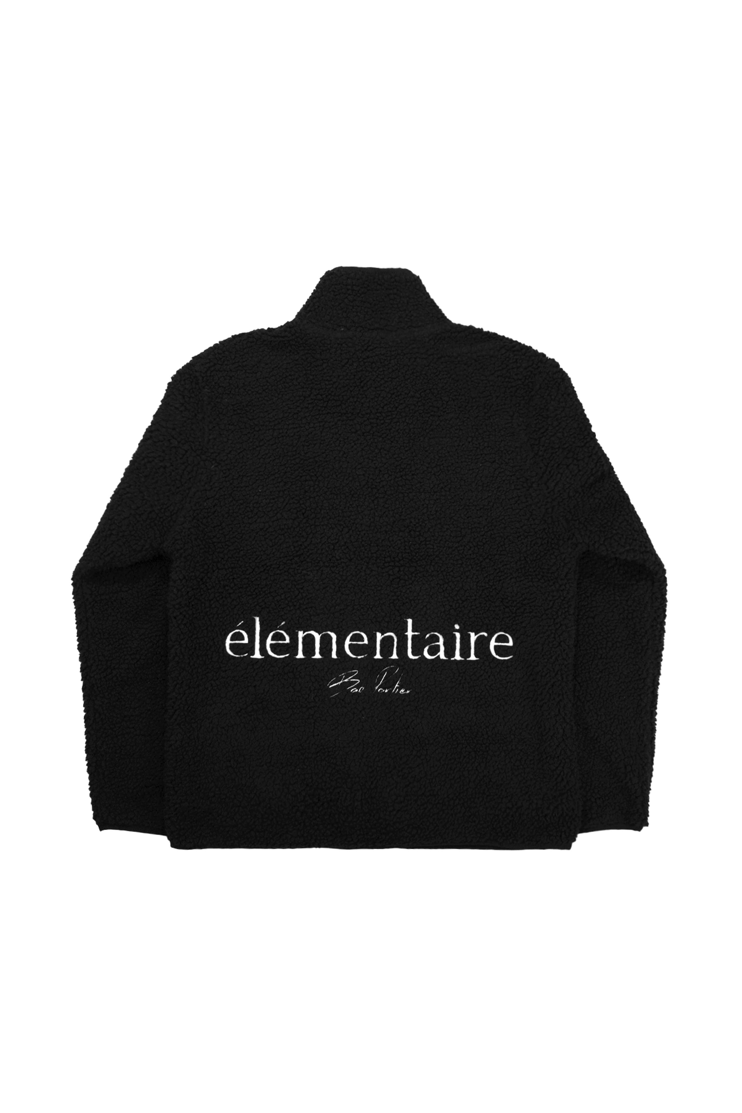 "TWILL BRUSHED" Zipper Overshirt Regular Fit in Black