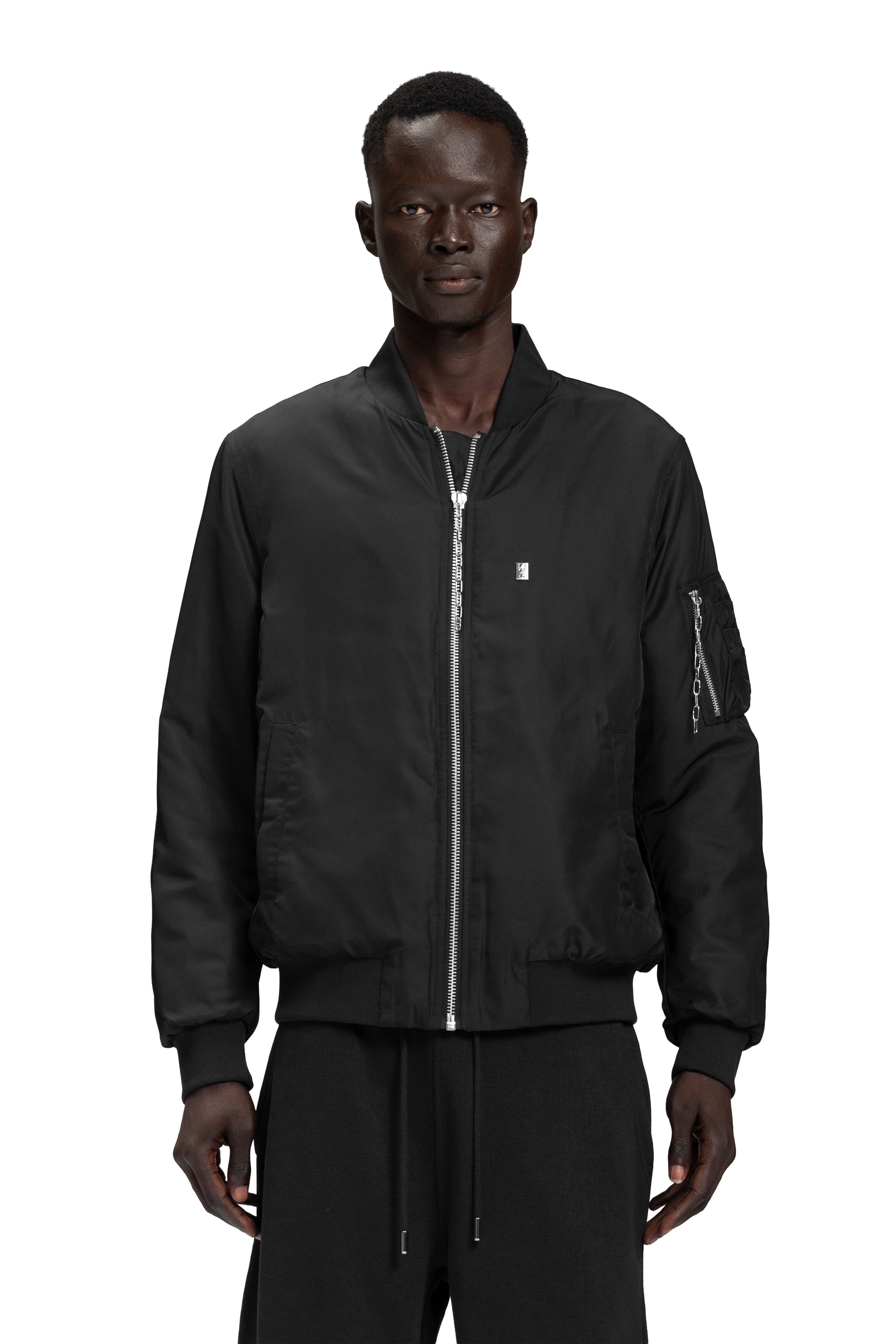 "UNIQUE PERSPECTIVES" Bomberjacke mit Graffiti-Backprint in Schwarz