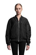 "UNIQUE PERSPECTIVES" Bomberjacke mit Graffiti-Backprint in Schwarz