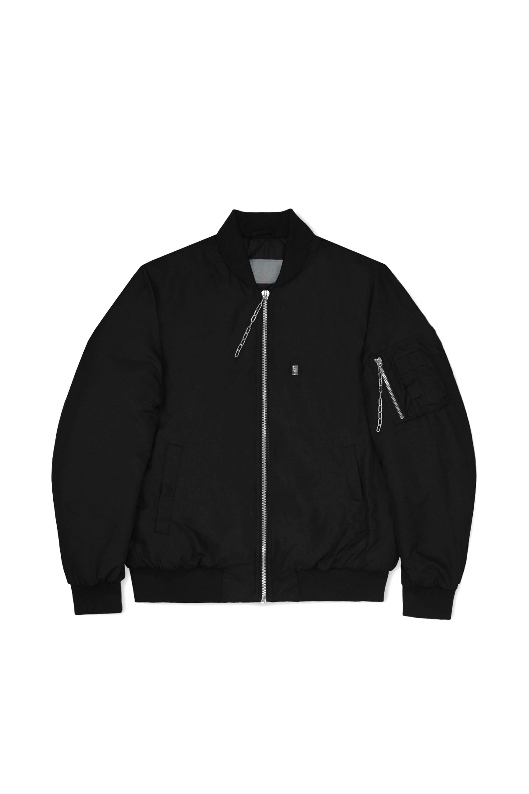 "UNIQUE PERSPECTIVES" Bomberjacke mit Graffiti-Backprint in Schwarz