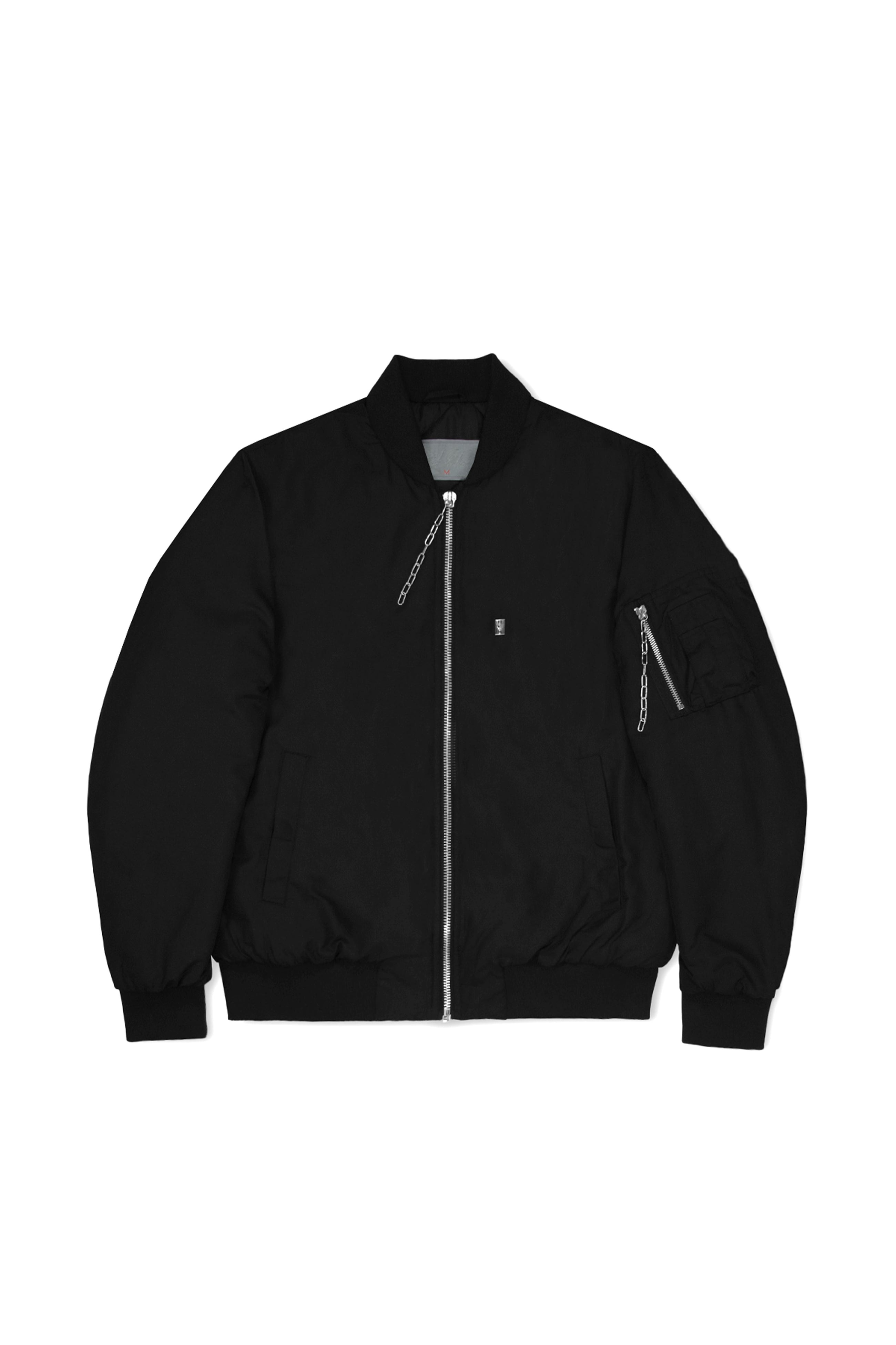 "UNIQUE PERSPECTIVES" Bomberjacke mit Graffiti-Backprint in Schwarz