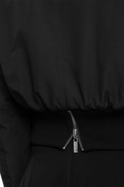 „CARBON“ Reversible Bomberjacke aus Twill und Satin in Schwarz