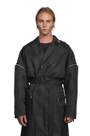 "SPINA" Transformable Coat in Black