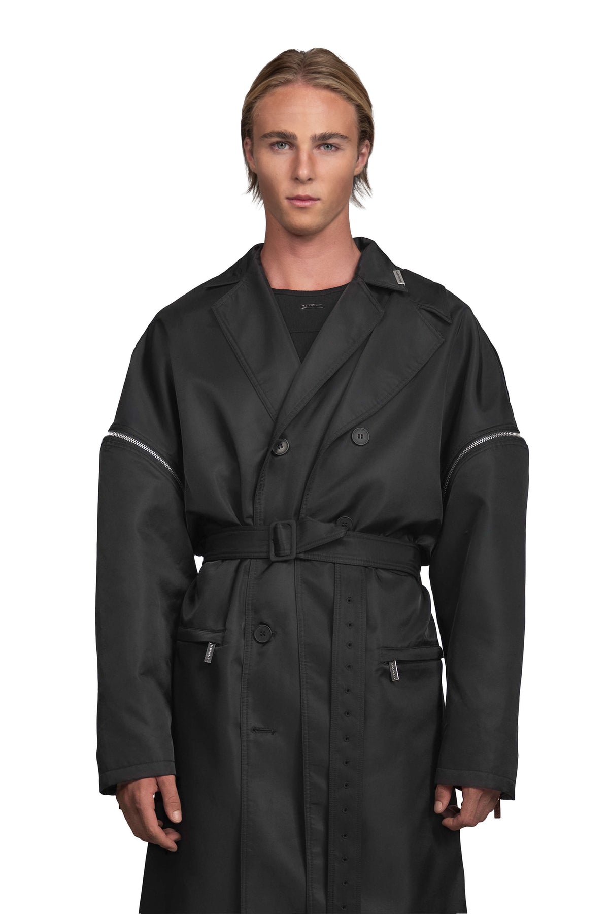 "SPINA" Transformable Coat in Black