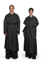 "SPINA" Transformable Coat in Schwarz