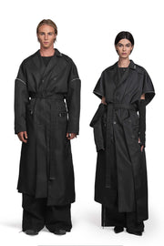 "SPINA" Transformable Coat in Black