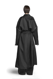 "SPINA" Transformable Coat in Black