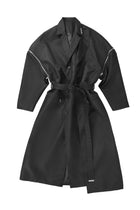 "SPINA" Transformable Coat in Schwarz