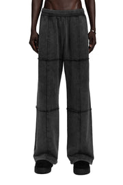 "WIDE LEG" Jogger oversized Unisex-Passform in Washed Grey