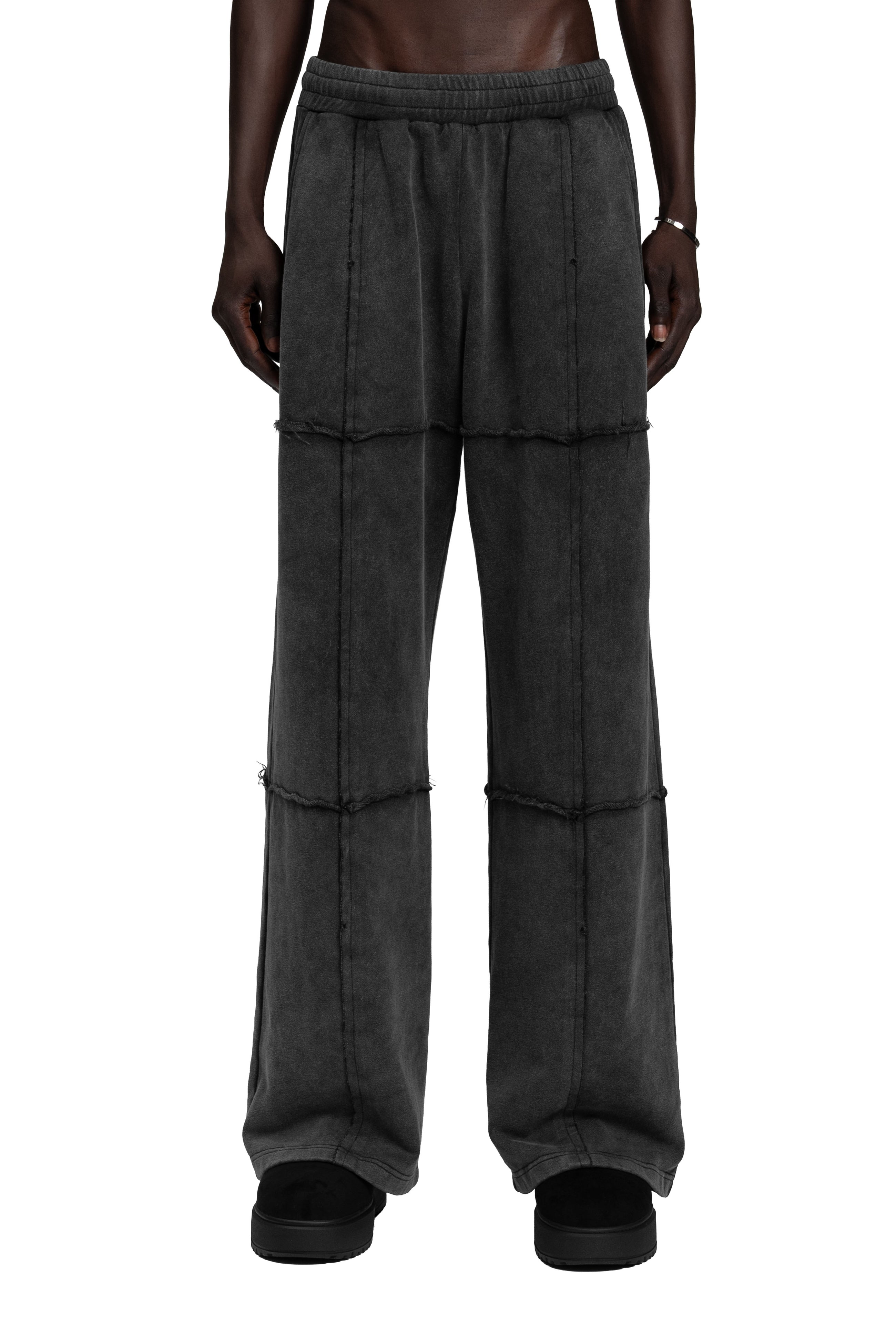 "WIDE LEG" Jogger oversized Unisex-Passform in Washed Grey