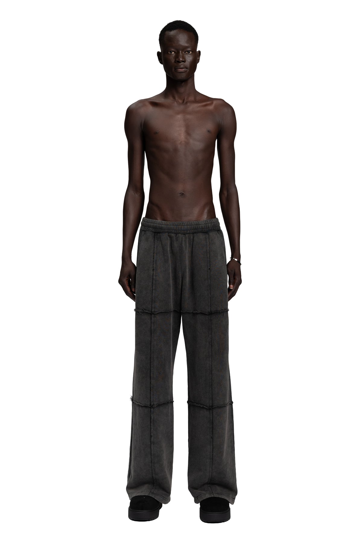 "WIDE LEG" Jogger oversized Unisex-Passform in Washed Grey