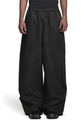 "FEMUR" Twill Pants Wide Leg Fit in Black
