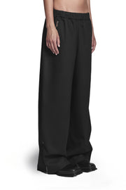 "FEMUR" Twill Pants Wide Leg Fit in Schwarz