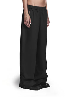 "FEMUR" Twill Pants Wide Leg Fit in Black