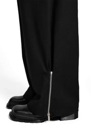 "FEMUR" Twill Pants Wide Leg Fit in Schwarz