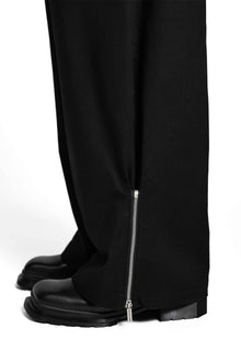 "FEMUR" Twill Pants Wide Leg Fit in Black