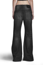 "PELVIS" Flared Jeans Mid Waist in Schwarz