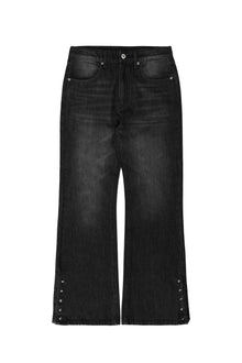 "PELVIS" Flared Jeans Mid Waist in Schwarz