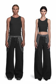 "ARMATURA" Denim Hose Mid Waist in Schwarz/Grau