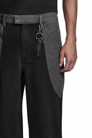"ARMATURA" Denim Hose Mid Waist in Schwarz/Grau
