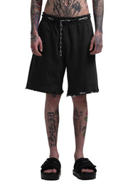 "CLFV" Chain Shorts Distressed Heavyweight in Schwarz