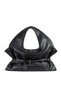 "STUNT" Belted Bag XXL aus Leder in Schwarz