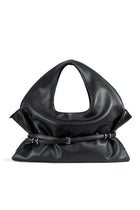 "STUNT" Belted Bag XXL aus Leder in Schwarz