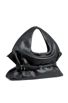 "STUNT" Belted Bag XXL aus Leder in Schwarz