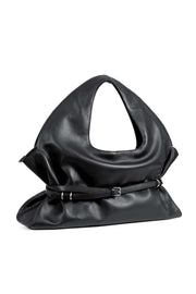 "STUNT" Belted Bag XXL aus Leder in Schwarz