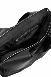 "STUNT" Belted Bag XXL aus Leder in Schwarz