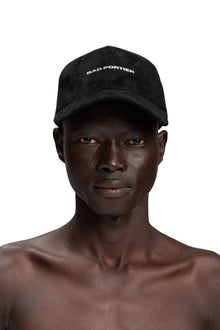 "VELOURS" Logo Cap in Schwarz